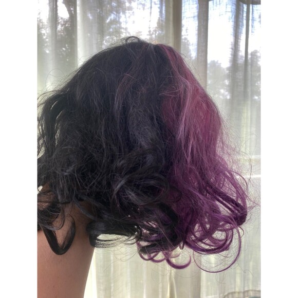 Wig w/ Bangs~Medium Length~Black/Pink/Purple Ombre for Cosplay~Melanie Martinez - Picture 2 of 3